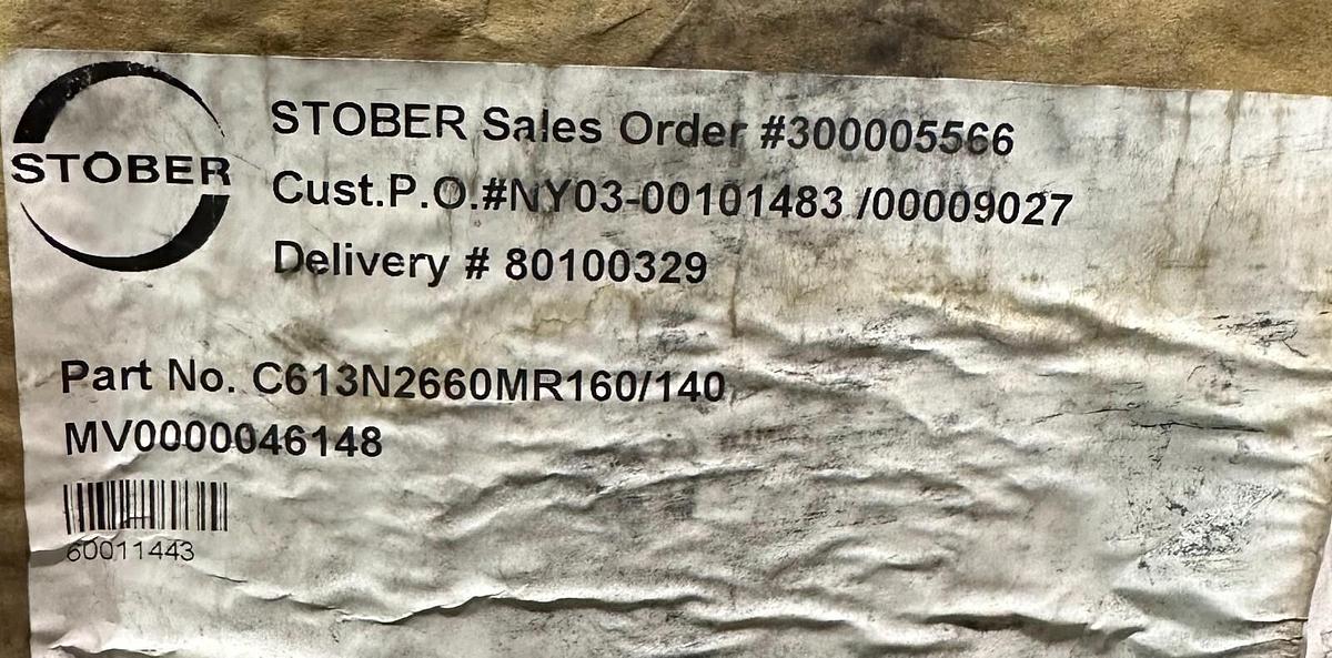 Used NEW STOBER C613N2660MR160/140 GEAR DRIVE MV0000046148 1.26HP/0.94kW 6.6RPM