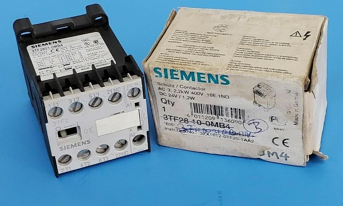 Used SIEMENS 3TF2801-0MB4 CONTACTOR 3TF28010MB4
