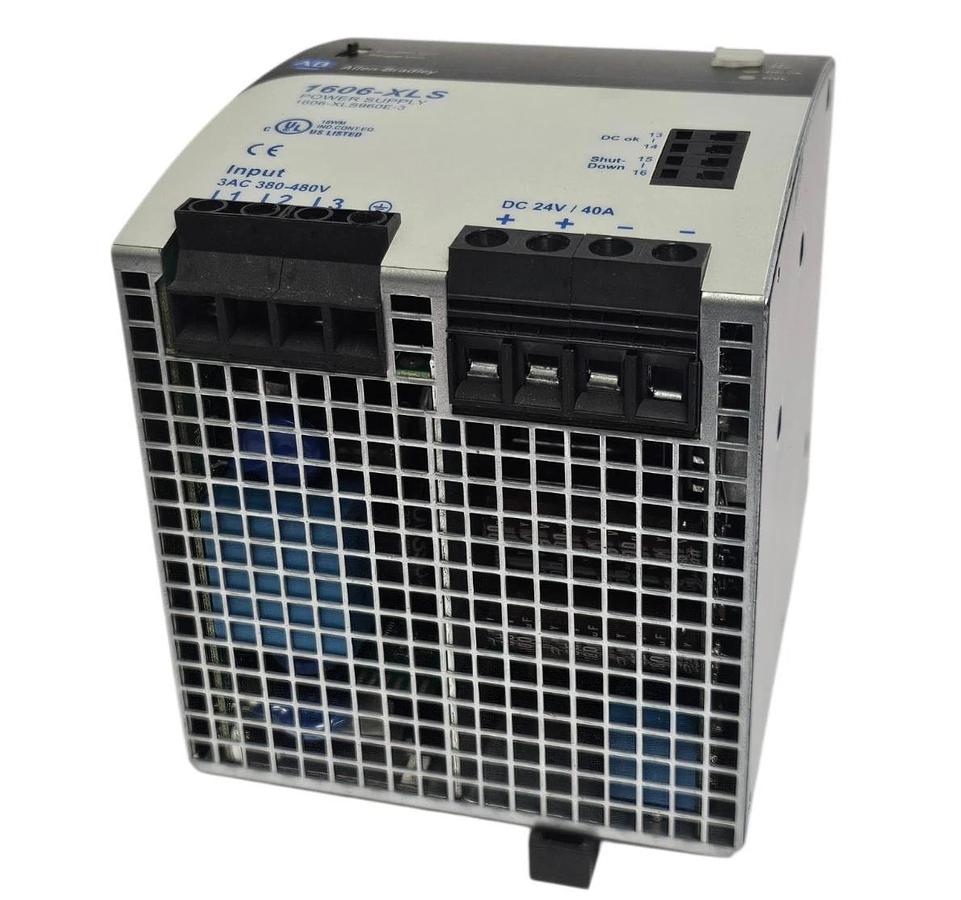 Used ALLEN BRADLEY 1606-XLS960E-3 POWER SUPPLY SER. A 1606XLS960E3 24-28 V DC OUTPUT