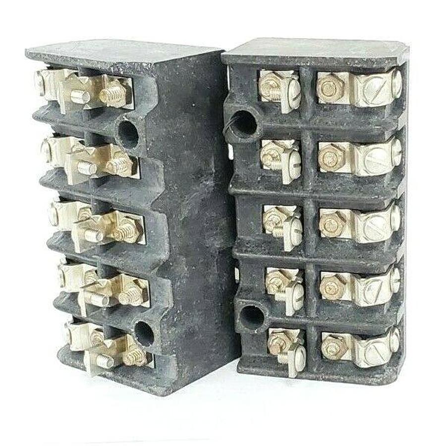 Used LOT OF 2 ALLEN-BRADLEY X-49662 CONTACT BLOCKS, SIZE 1, 5NO, X49662