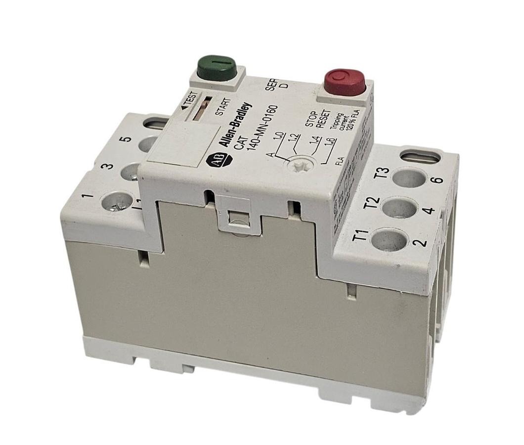 Used NIB ALLEN BRADLEY 140-MN-0160 STARTER MOTOR PROTECTOR 1-1.6 AMP SERIES. D