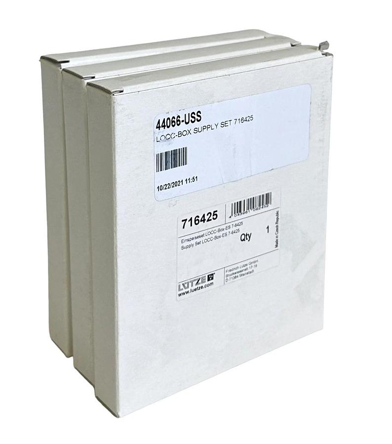 3 NEW LUETZE 716425 SUPPLY SET LOCC-Box-ES 7-6425 / 76425 FEED TERMINAL END CAP