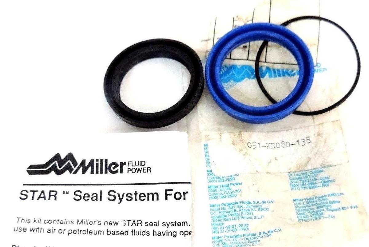 NEW MILLER FLUID POWER 051-KR080-00138 ROD SEAL KIT 051KR08000138