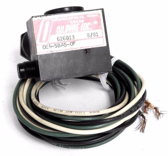 Used OILDYNE INC. 626013 PRESSURE VALVE 0E4-SBAS-0F