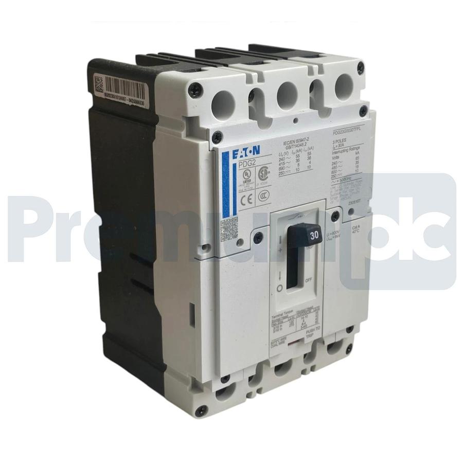 Eaton PDG23G0030TFFL PDG2 Power Defense 3P 30A 480V 35kAIC Circuit Breaker NSMP