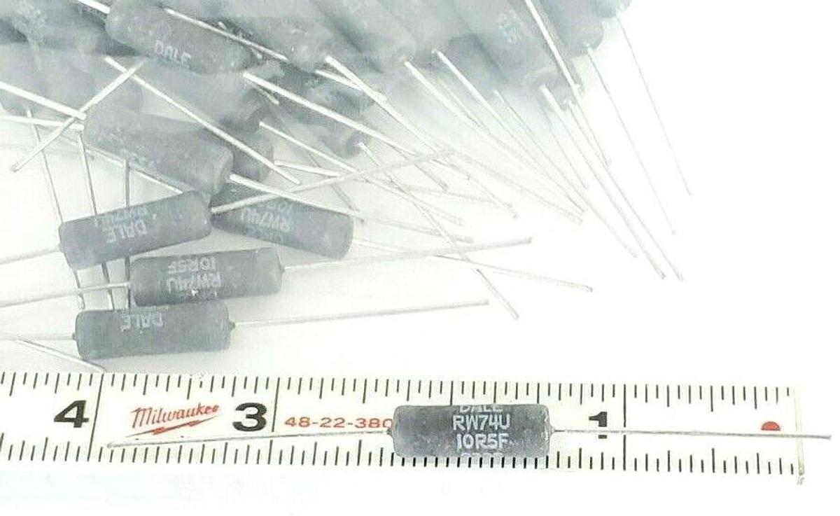 Used LOT OF 48 NEW VISHAY DALE RW74U-10R5F 9335 RESISTORS 10.5OHM R5-5-69 RW74U10R5F