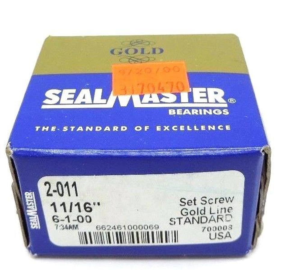 Used NIB SEALMASTER 2-011 BEARING 11/16IN BORE 2011