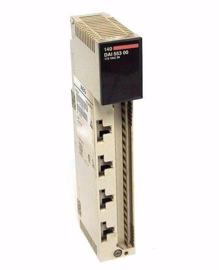 Used AEG AUTOMATION TSX QUANTUM 140DAI55300 AC IN 115V 4X8, 140-DAI-553-00