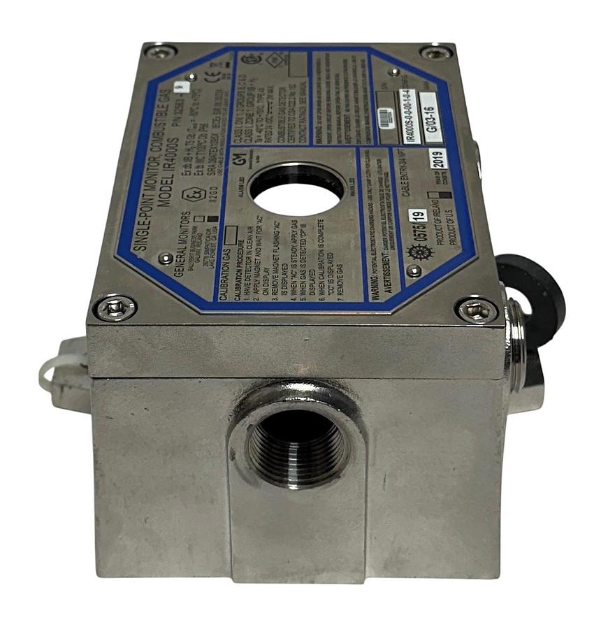 Used GENERAL MONITORS IR4000S GAS MONITOR IR4000S-0-0-00-1-0-4 / 32563-9 24VDC NSNP