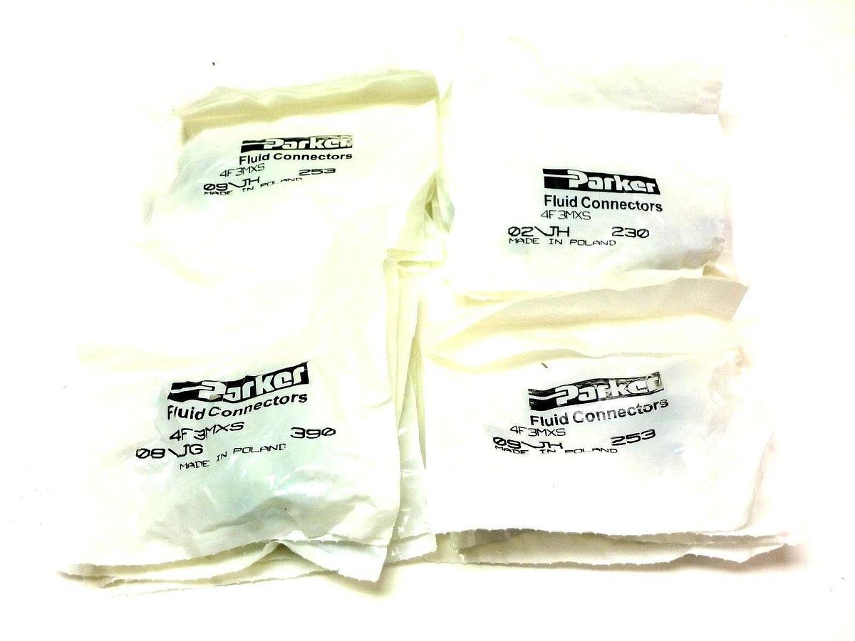 LOT OF 19 PARKER 4F3MXS MALE CONNECTOR 1/8" BSPT 6mm OD TUBE NEW