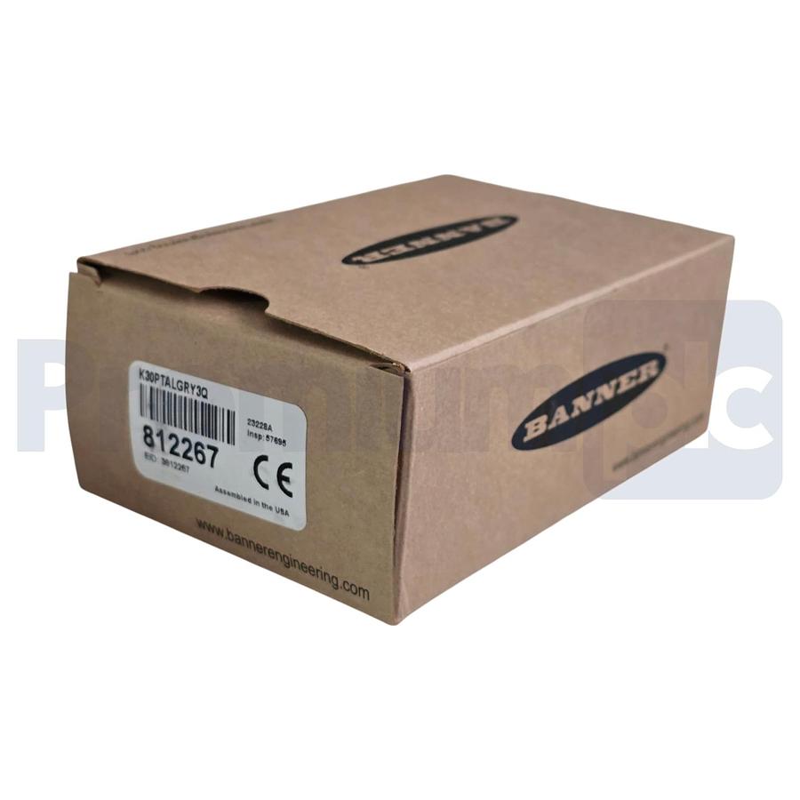 Used Banner K30PTALGRY3Q 812267 K30 Pro Touch Series 3-Color RGB Touch Sensor M12 QD