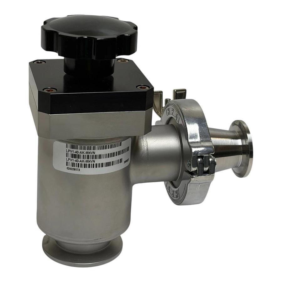 MKS HPS LPV1-40-AK-MNVN Low Profile Vacuum Valve NW40 KF40 Stainless Manual