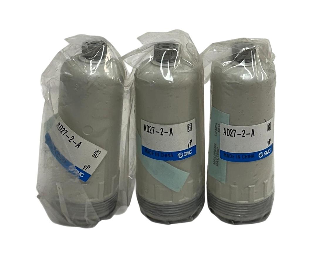 Used 3 SMC AD27-2-A / AD272A AIR FILTER MASS PRO BOWL ASSEMBLIES AUTO-DRAIN NC NSMP