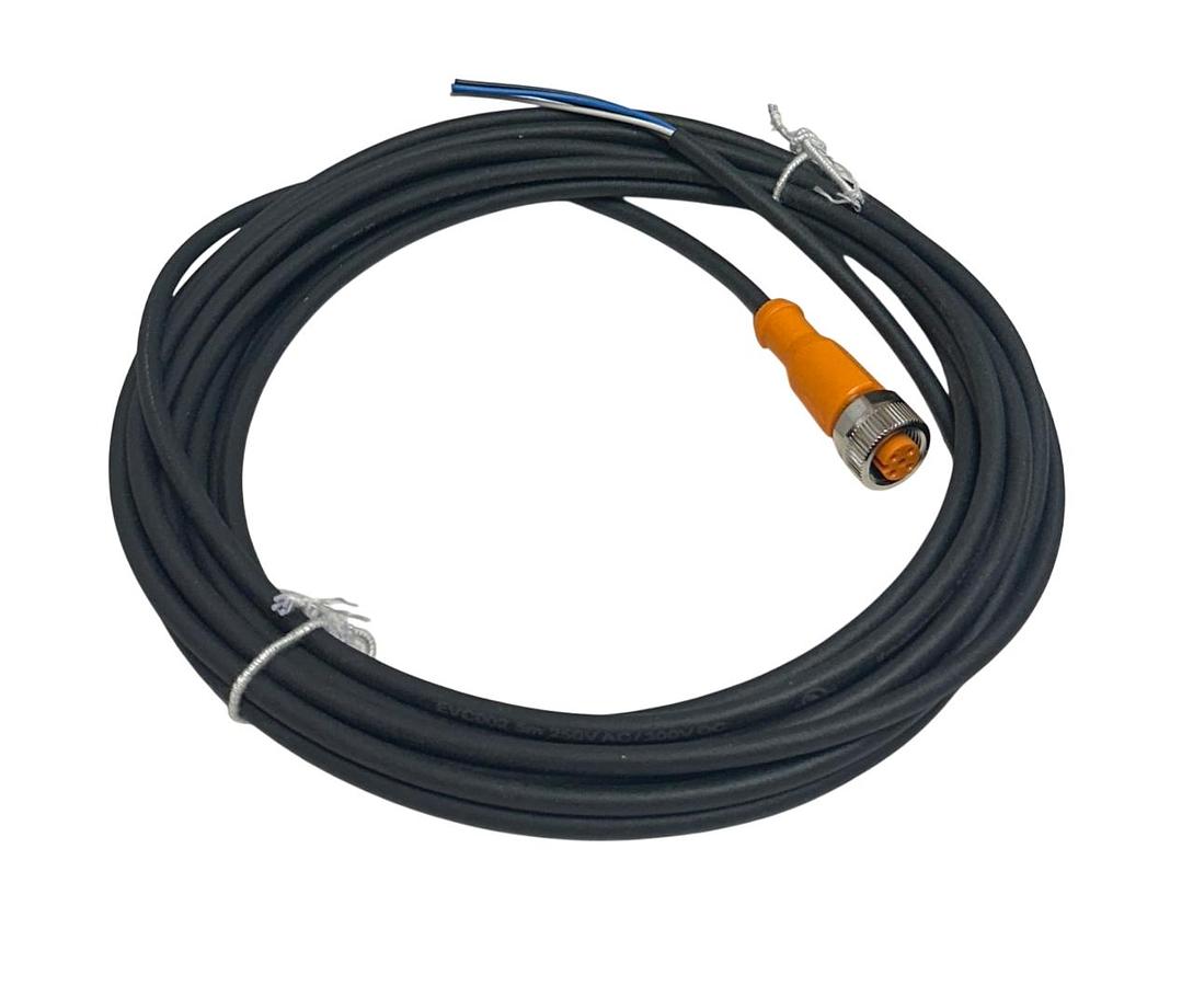 Used 5 IFM ADOGH040MSS0005H04 / EVC002 FEMALE CORDSETS 5M 250VAC/300VDC NSMP