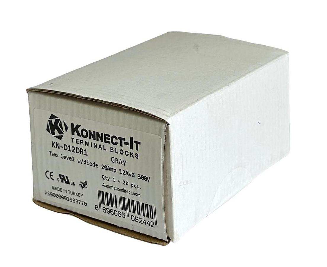 Used 20 NEW SEALED KONNECT-IT KN-D12DR1 / KND12DR1 TERMINAL BLOCKS 2-LEVEL W/ DIODE