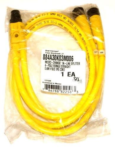 NEW BRAD HARRISON 884A30K03M006 MICRO CHANGE IN-LINE SPLITTER, 0.6 METERS