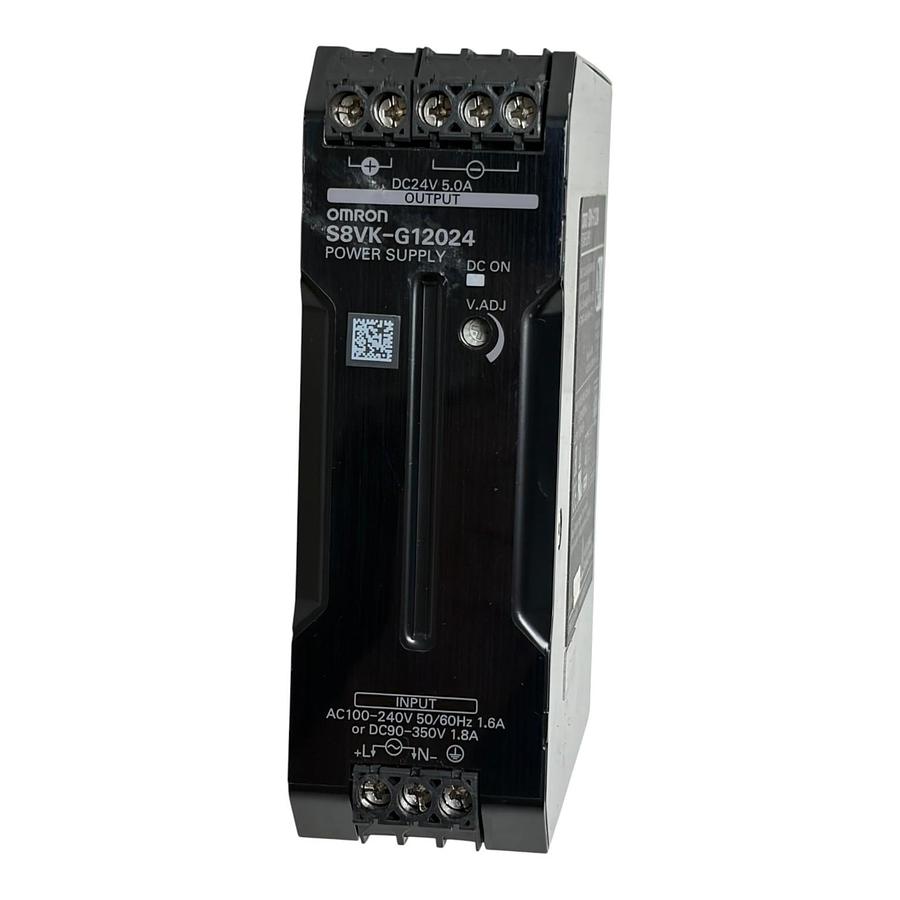 Used Omron S8VK-G12024 DIN Rail Power Supply 24V 5A 120W Switch Mode