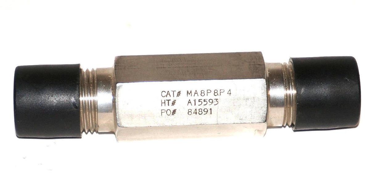 NEW BUTECH MA8P8P4 CHECK VALVE HT# A1FF93, PO# 84891