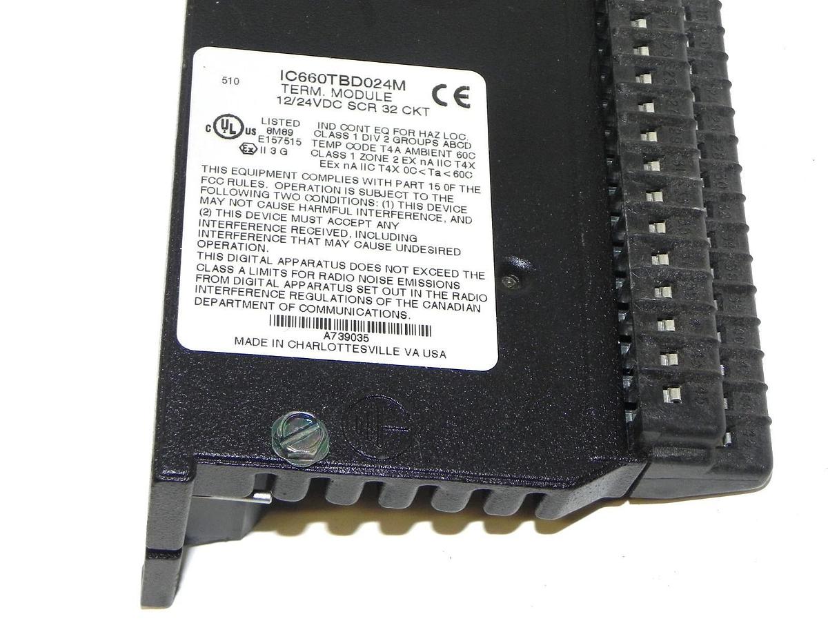 Used GE FANUC IC660TBD024M TERM. MODULE 12/24VDC SCR 32 CKT