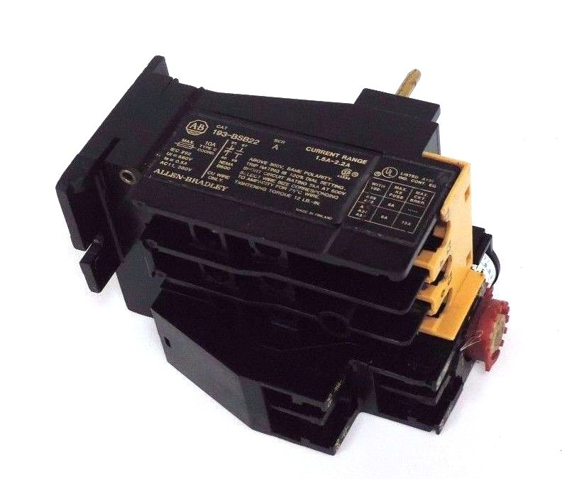 Used ALLEN BRADLEY 193-BSB22 SER. A OVERLOAD RELAY 193BSB22 RANGE: 1.5A-2.2A