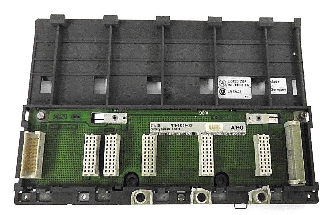 Used AEG MODICON DTA 200 7628-042.244800 SUBRACK SECONDARY 5SLOT REV. 10