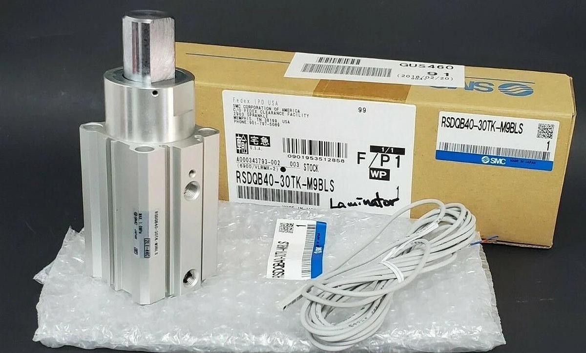 Used NIB SMC RSDQB40-30TK-M9BLS COMPACT STOPPER CYLINDER RSDQB4030TKM9BLS