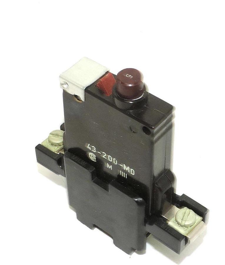 Used NIB E-T-A 43-200-MO CIRCUIT BREAKER MODULE 5AMP, 43-200-MO-0.5