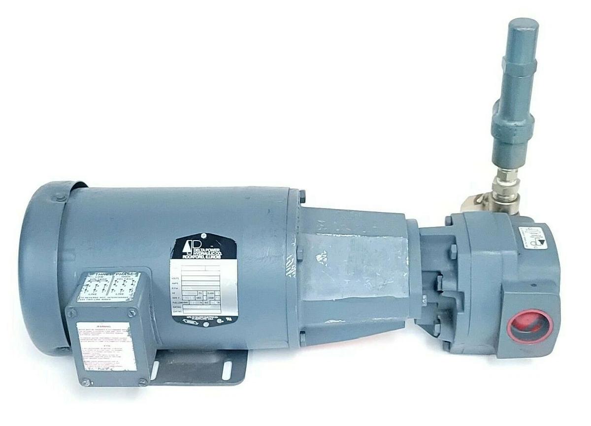 NEW DELTA POWER HYDRAULIC 35H727-87 FRAME 56C H.P. 1 VOLTS: 208-230/460 W/ C43