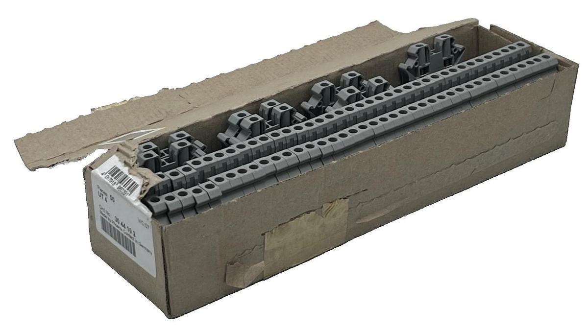 Used (46) Phoenix Contact TYP UT 4 3044102 Universal Feed-Through Terminal Block Gray
