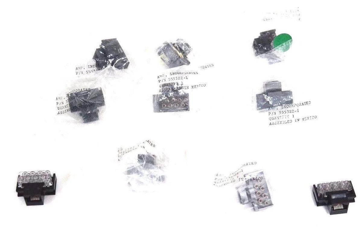 Used LOT OF 10 NEW AMP 555322-1 MODULAR DATA CONNECTORS 5553221