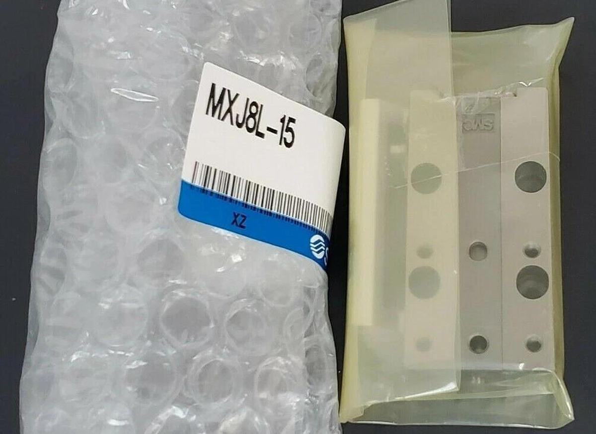 Used NEW SMC MXJ8L-15 PRECISION AIR SLIDE TABLE CYLINDER MXJ8L15