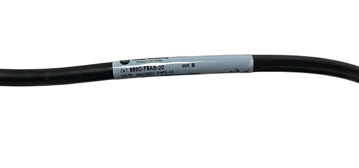 ALLEN BRADLEY 889D-F8AB-20 /B DC MICRO QD CORDSET STRAIGHT 20M LENGTH 8-PIN NSNP