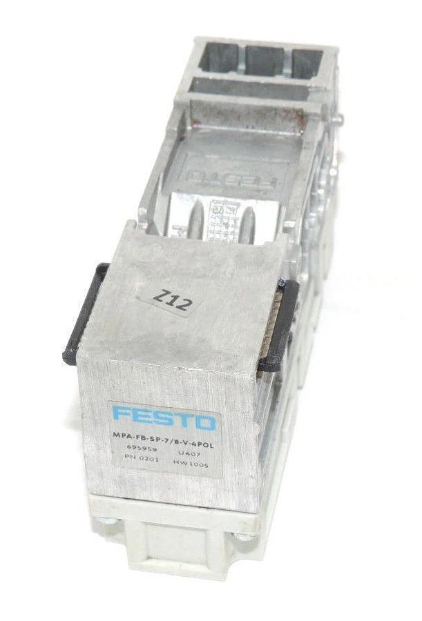 Used FESTO MPA-FB-SP-7/8-V-4POL VALVE SUPPLY PLATE 695959