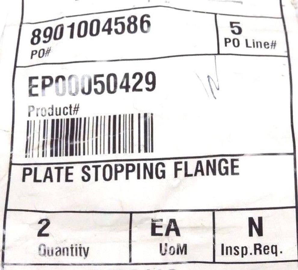 Used LOT OF 2 NEW 00050429 PLATE STOPPING FLANGES EP00050429, D=59 H=12