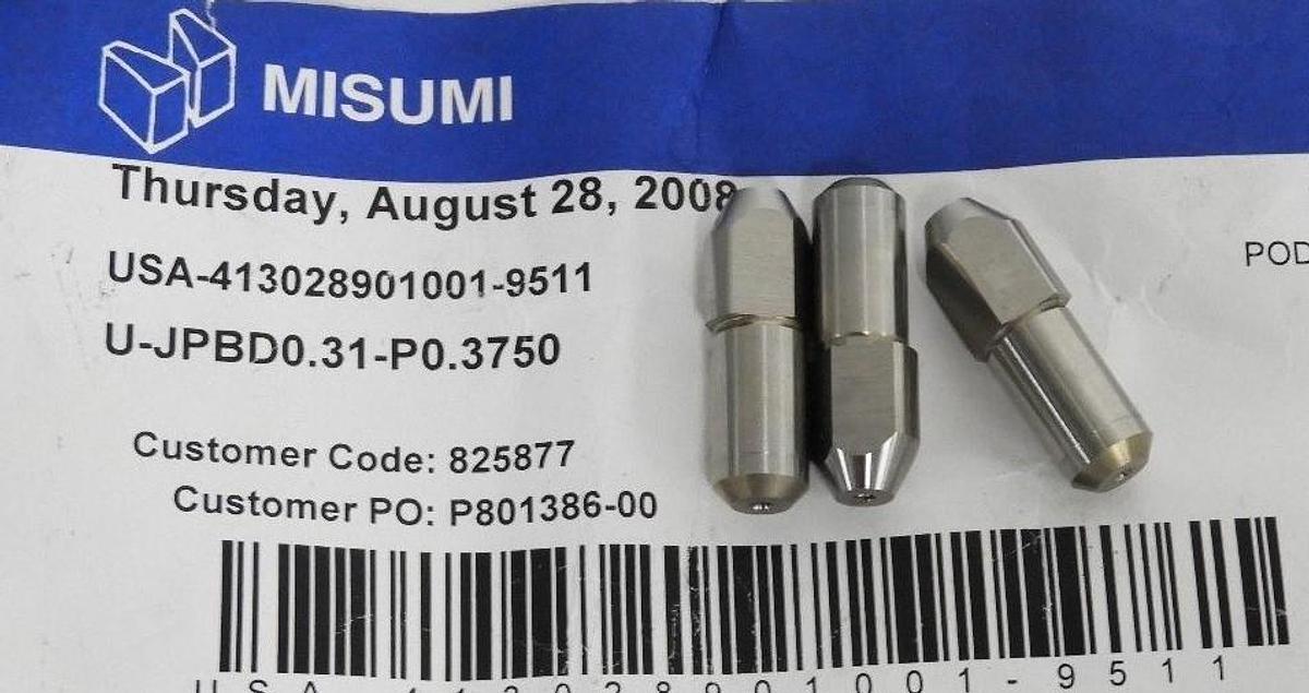 Used LOT OF 6 NEW MISUMI U-JPBD0.31-P0.3750 ADJUSTMENT PINS USA-413028901001-9511