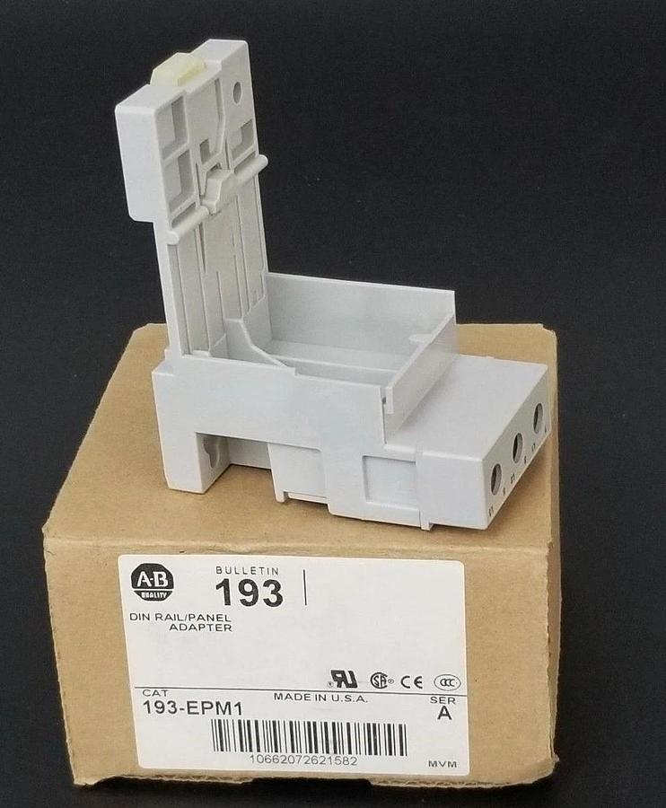 Used NIB ALLEN BRADLEY 193-EPM1 SER. A DIN RAIL / PANEL ADAPTER 193EPM1