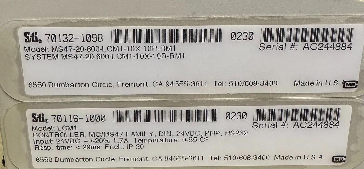 Used STI 70116-1000 / 701161000 LIGHT CURTAIN CONTROLLER LCM-1 / LCM1 70132-1098