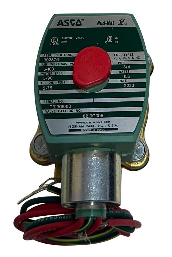ASCO 8210G00924/DC / 8210G009 Red-Hat II SOLENOID VALVE 3/4'' 24VDC COIL NSMP
