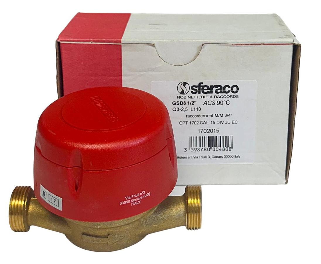 Used B METERS SFERACO GSD8 / Q3-2,5 WATER METER 1/2'' R100-H R50-V NSMP