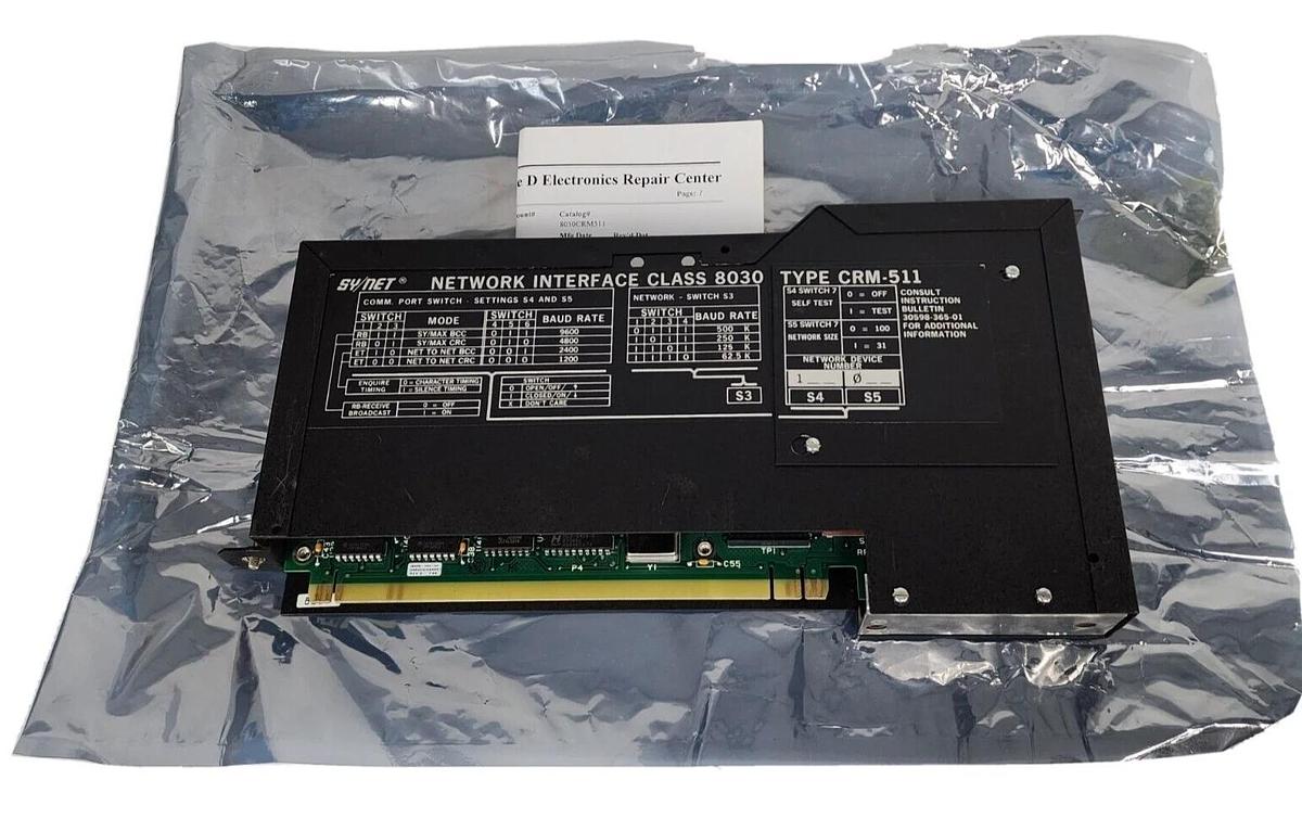 Used REPAIRED SQUARE D 8030-CRM-511 MULTI MEDIA MODULE SY/MAX 8030-CRM511R