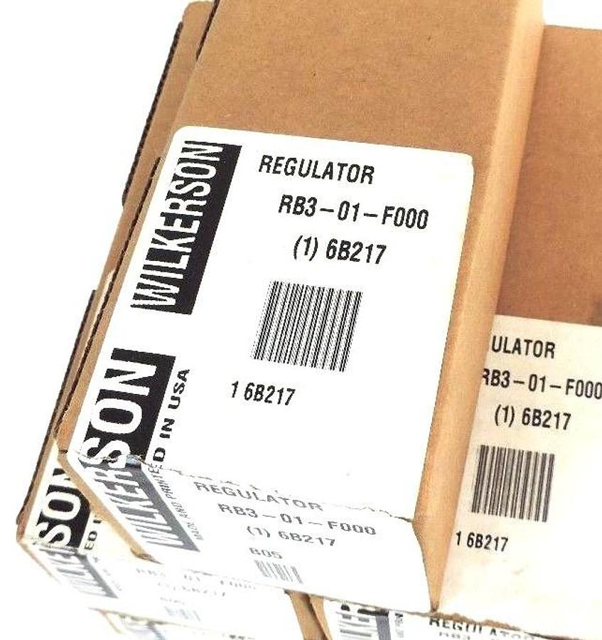 LOT OF 5 NIB WILKERSON 6B217 REGULATORS 2-125PSI, RB3-01-F000, 1/8''