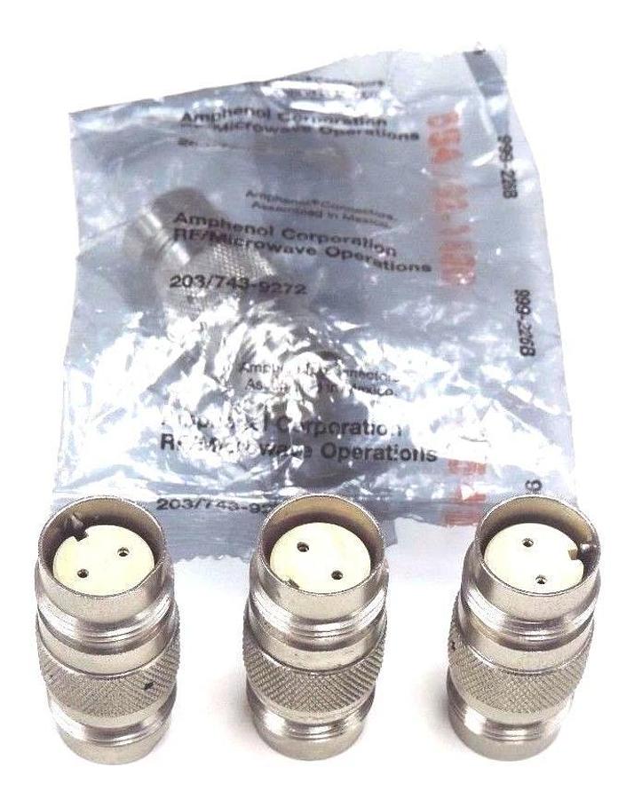 4 NEW AMPHENOL 82-5588 TWIN CONTACT CONNECTORS 90 DEG. KEYED, 825588