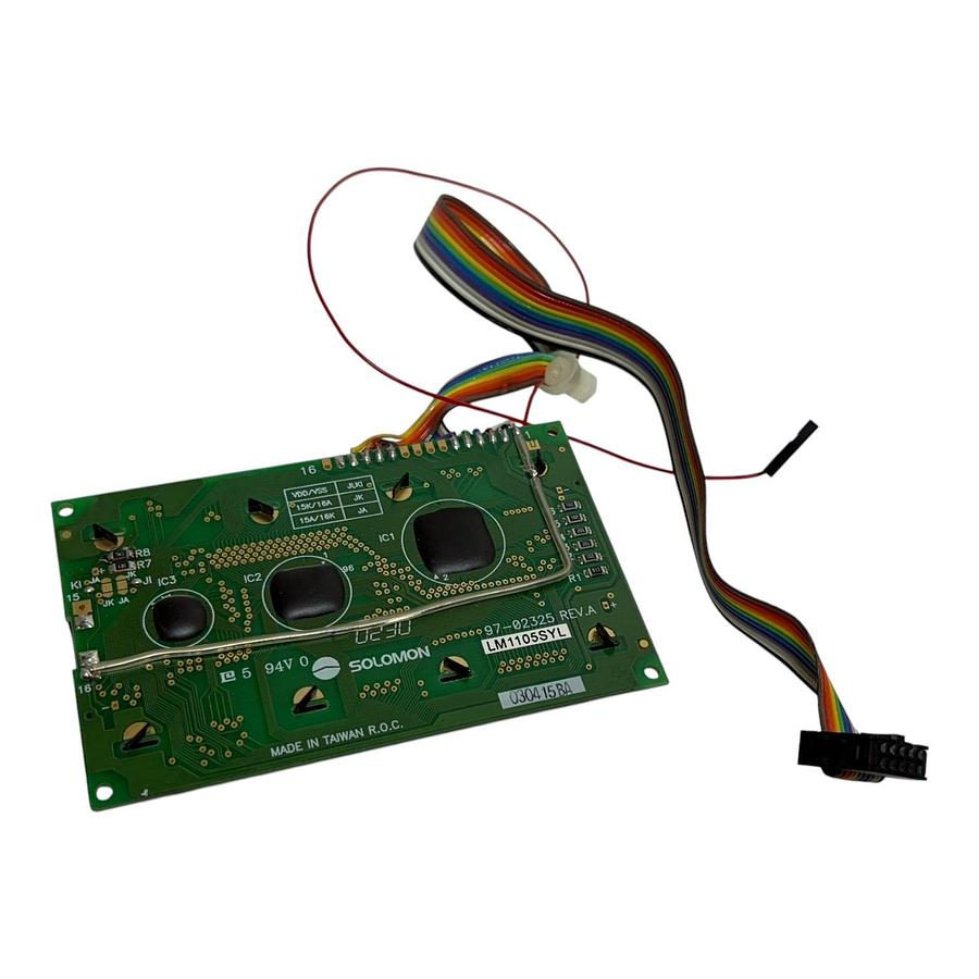 Used Solomon LM1105SYL LCD Display Module 97-02325 REV A Ribbon Cable