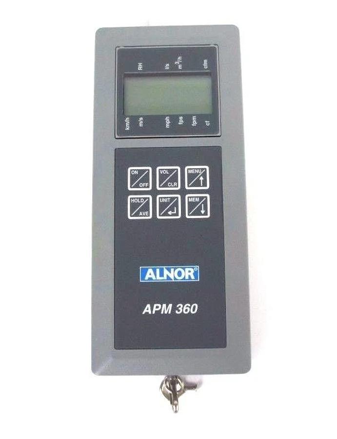 Used ALNOR APM360 MULTI-PURPOSE METER W/ MODEL: 275 THERMOANEMOMETER PROBE