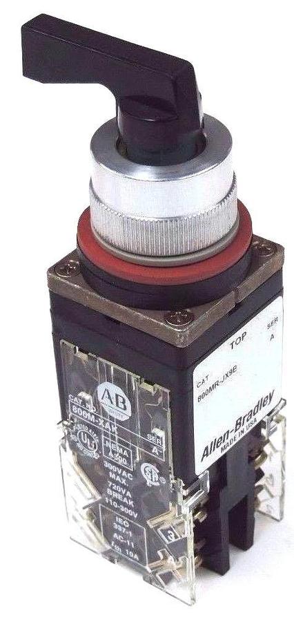 Used NIB ALLEN BRADLEY 800MR-JK9BBK SELECTOR SWITCH 800MRJK9BBK SER. C