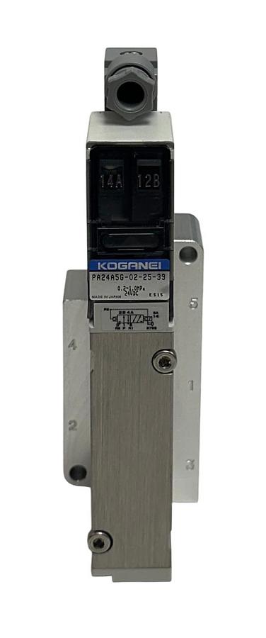 Used KOGANEI PA24A5G-02-25-39 / PA24A5G022539 SOLENOID VALVE PA SERIES 24VDC NSNP