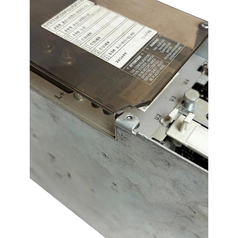 Used Indramat DDS 2.1-W150-D Digital Servo Drive Code 61 Ground Fault Parts Core