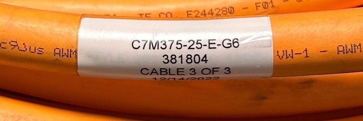 Used YASKAWA C7M375-25-E-G6 / C7M37525EG6 / 381804 SERVO POWER / BRAKE CABLE NSNP