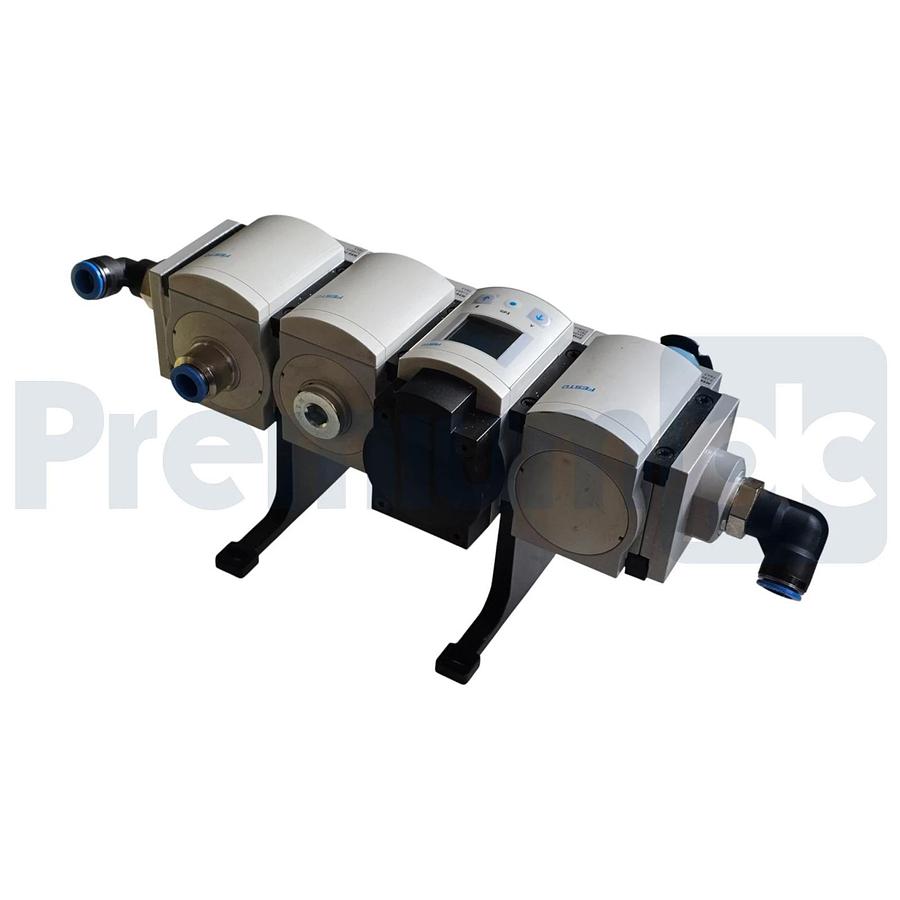 Used Festo SFAM-62-5000L-M-2SV-M12 | 564940 Flow Sensor w/MS6-FRM-1/2 Filter & 529853