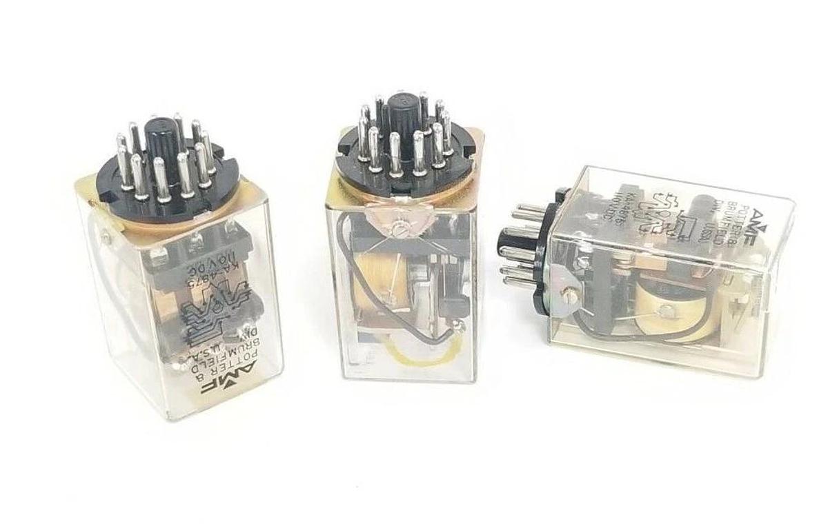 Used LOT OF 3 AMF POTTER & BRUMFIELD KA-4875-110V RELAYS KA-4875